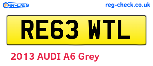 RE63WTL are the vehicle registration plates.