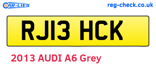 RJ13HCK are the vehicle registration plates.