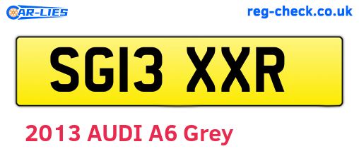 SG13XXR are the vehicle registration plates.