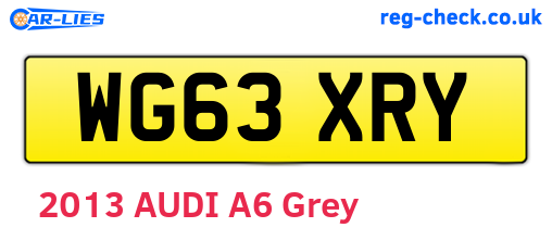WG63XRY are the vehicle registration plates.