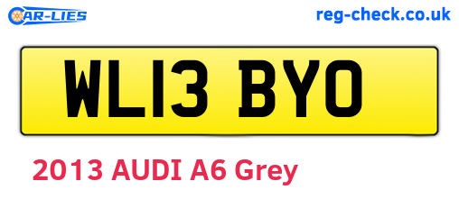 WL13BYO are the vehicle registration plates.