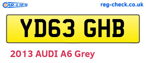 YD63GHB are the vehicle registration plates.
