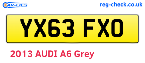 YX63FXO are the vehicle registration plates.