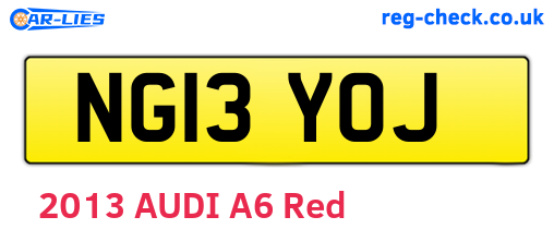 NG13YOJ are the vehicle registration plates.