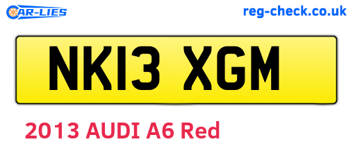 NK13XGM are the vehicle registration plates.