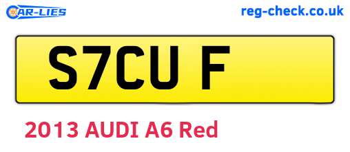 S7CUF are the vehicle registration plates.