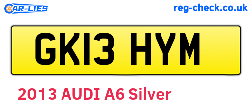 GK13HYM are the vehicle registration plates.