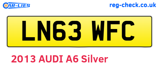 LN63WFC are the vehicle registration plates.