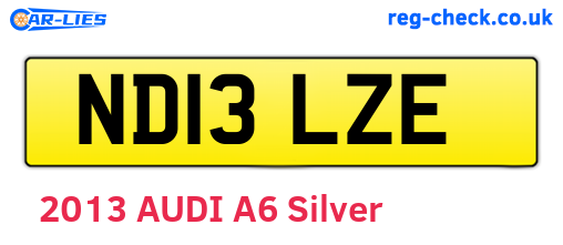 ND13LZE are the vehicle registration plates.