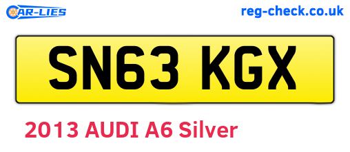 SN63KGX are the vehicle registration plates.