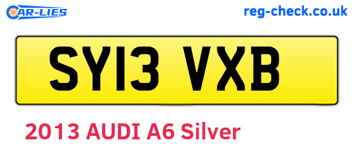 SY13VXB are the vehicle registration plates.