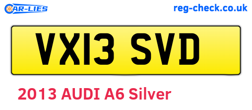 VX13SVD are the vehicle registration plates.
