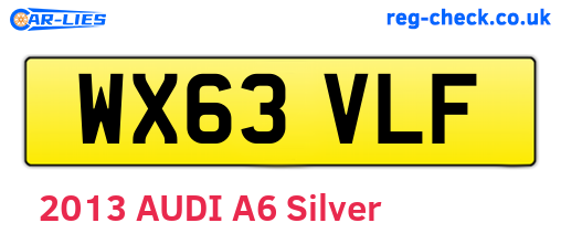 WX63VLF are the vehicle registration plates.
