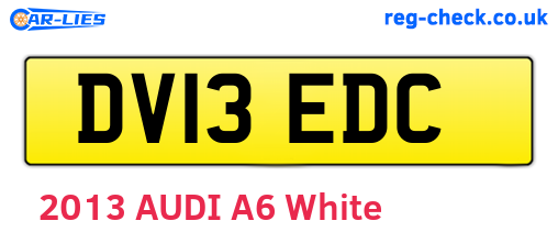 DV13EDC are the vehicle registration plates.
