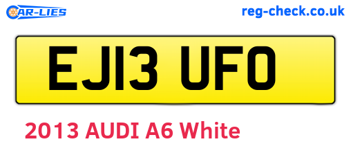 EJ13UFO are the vehicle registration plates.