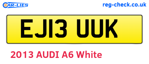EJ13UUK are the vehicle registration plates.