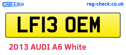LF13OEM are the vehicle registration plates.