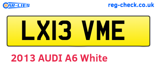 LX13VME are the vehicle registration plates.