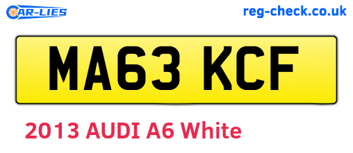 MA63KCF are the vehicle registration plates.