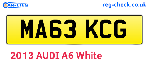 MA63KCG are the vehicle registration plates.