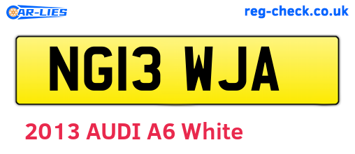 NG13WJA are the vehicle registration plates.