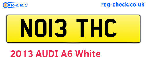 NO13THC are the vehicle registration plates.