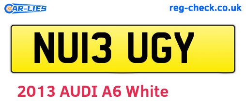 NU13UGY are the vehicle registration plates.