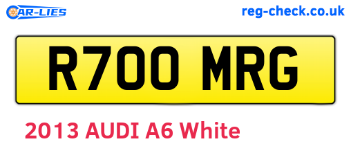 R700MRG are the vehicle registration plates.