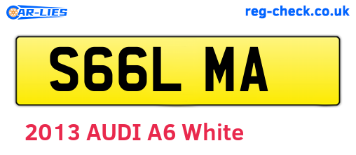 S66LMA are the vehicle registration plates.