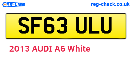 SF63ULU are the vehicle registration plates.