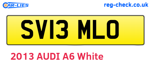 SV13MLO are the vehicle registration plates.
