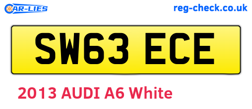 SW63ECE are the vehicle registration plates.