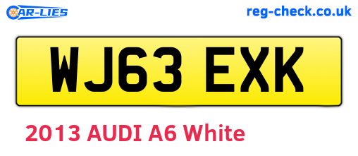 WJ63EXK are the vehicle registration plates.