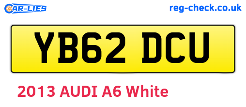 YB62DCU are the vehicle registration plates.