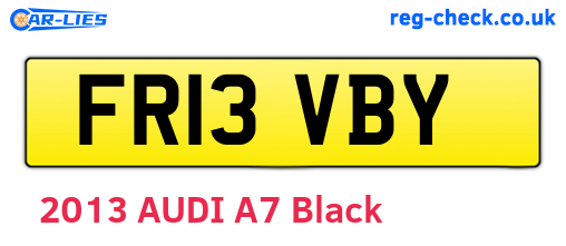 FR13VBY are the vehicle registration plates.