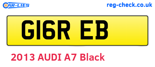 G16REB are the vehicle registration plates.