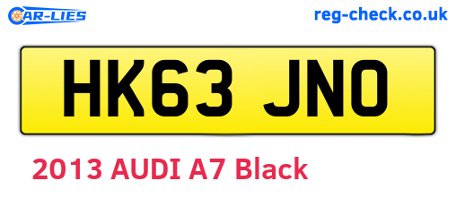 HK63JNO are the vehicle registration plates.