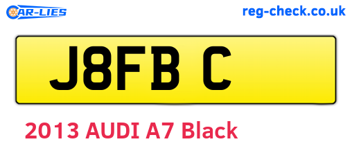 J8FBC are the vehicle registration plates.