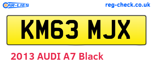 KM63MJX are the vehicle registration plates.