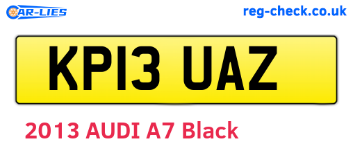 KP13UAZ are the vehicle registration plates.