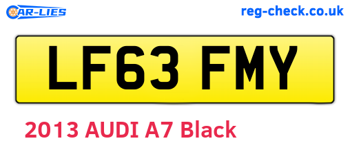 LF63FMY are the vehicle registration plates.