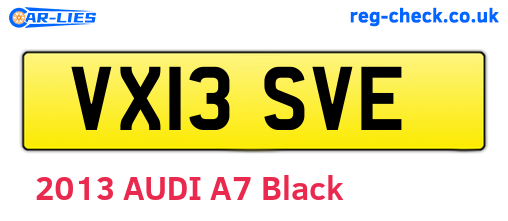 VX13SVE are the vehicle registration plates.