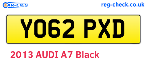 YO62PXD are the vehicle registration plates.