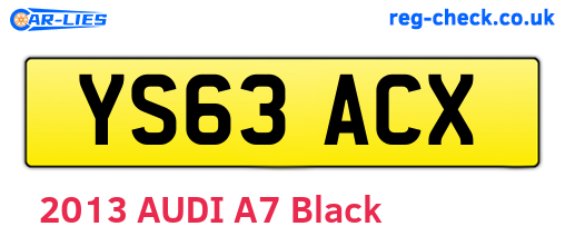 YS63ACX are the vehicle registration plates.