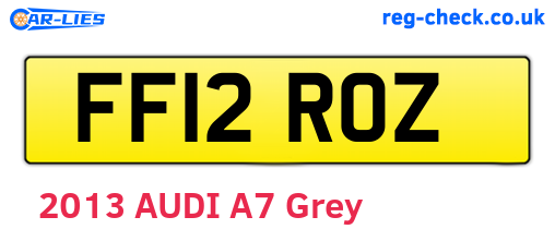FF12ROZ are the vehicle registration plates.