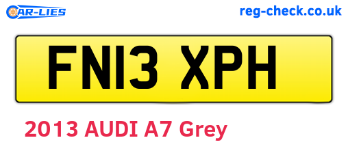 FN13XPH are the vehicle registration plates.