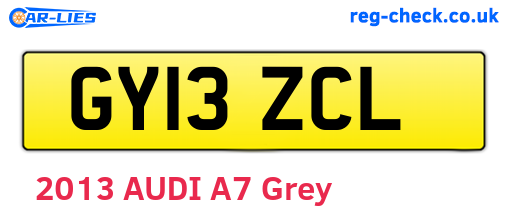 GY13ZCL are the vehicle registration plates.