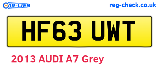 HF63UWT are the vehicle registration plates.