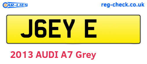 J6EYE are the vehicle registration plates.