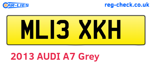 ML13XKH are the vehicle registration plates.